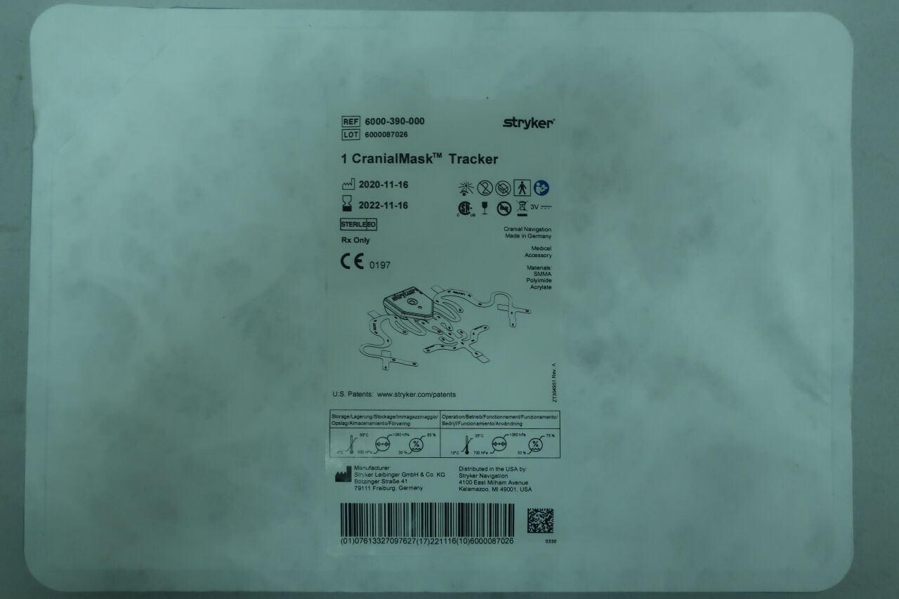 6000-390-000 - STRYKER - Stryker Cranialmask Tracker, Single-Use, () - ( Expiry Date: 2022-11-16 )