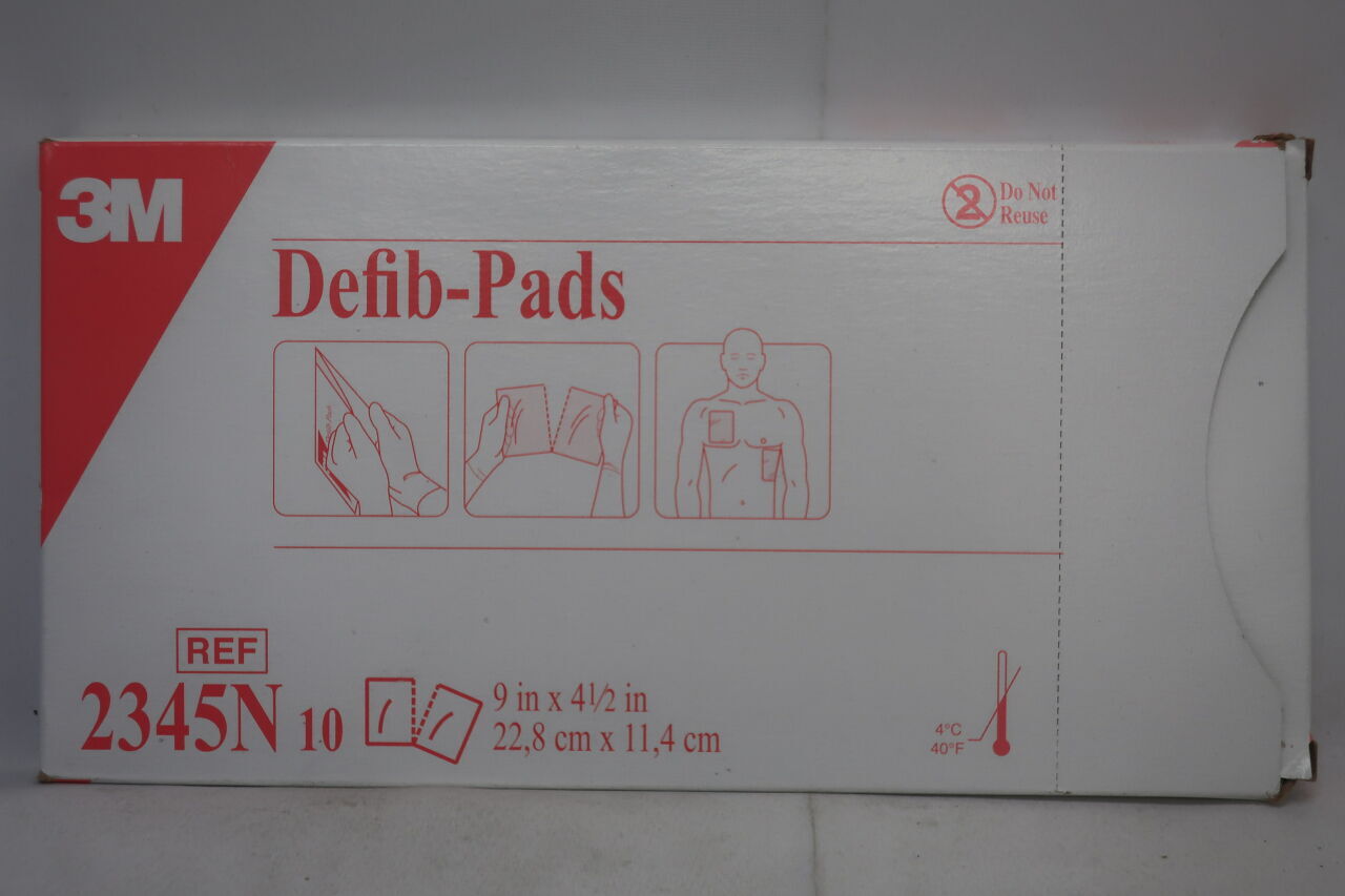 2345N - 3M - Defib Pads, 4.5" x 4.5" , (BX/10) - ( Expiry Date: 2023-03-19 )
