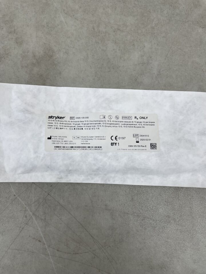 0306-105-000 - STRYKER - 10G x 5" Bone Biopsy Kit, () - ( Expiry Date: 2020-11-01 )