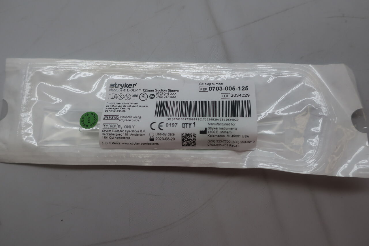 0703-005-125 - STRYKER - Neptune Suction Sleeve 125mm, () - ( Expiry Date: 2021-08-08 )
