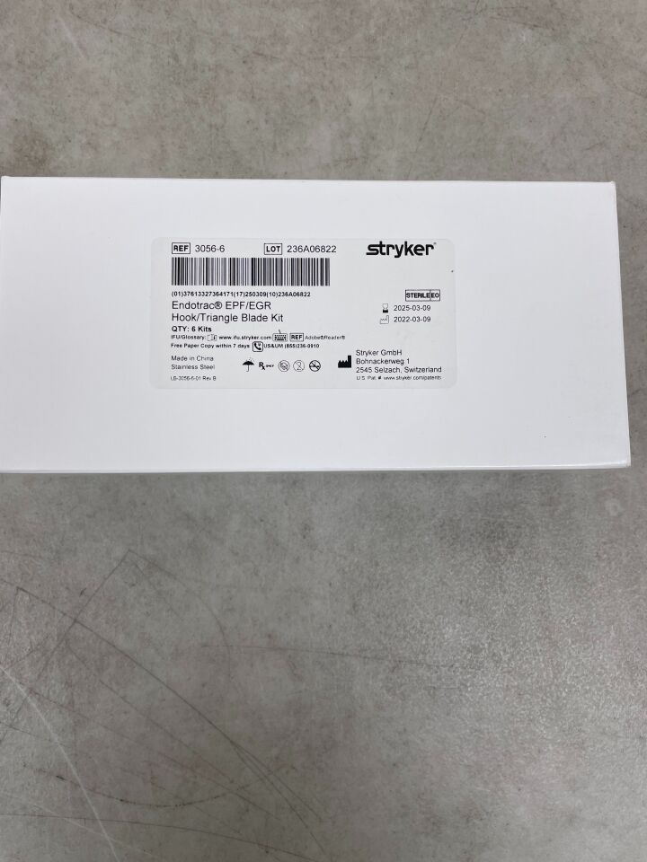 3056-6 - STRYKER - endotrac epf/egr hook/triangle blade kit, () - ( Expiry Date: 2021-09-06 )