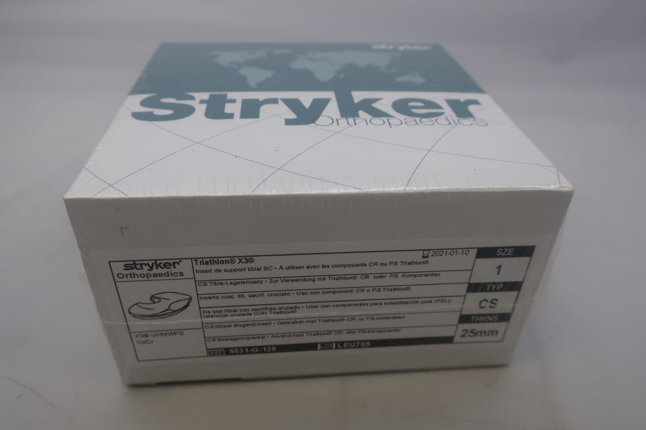 5531-G-125 - STRYKER - Triathlon CS Tibial Insert - X3 9mm, (BX/1) - ( Expiry Date: 2021-01-10 )