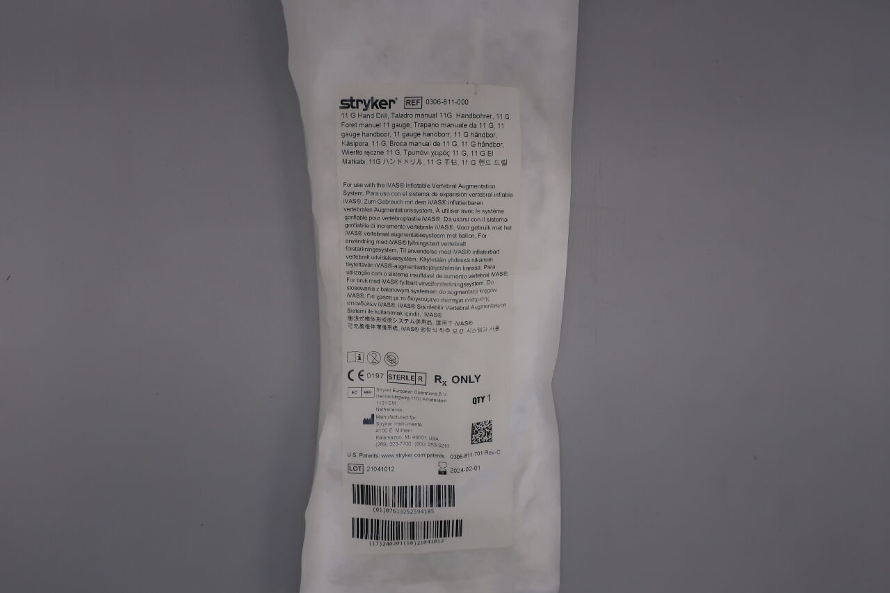 0306-811-000 - STRYKER - 11G Hand Drill for IVAS, (EA) - ( Expiry Date: 2022-10-01 )