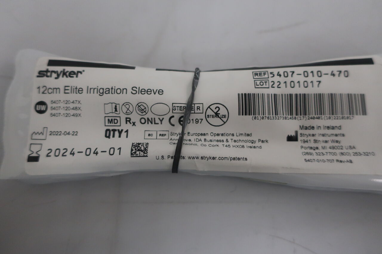 5407-010-470 - STRYKER - Elite Irrigation Sleeve, 12cm, () - ( Expiry Date: 2023-05-01 )