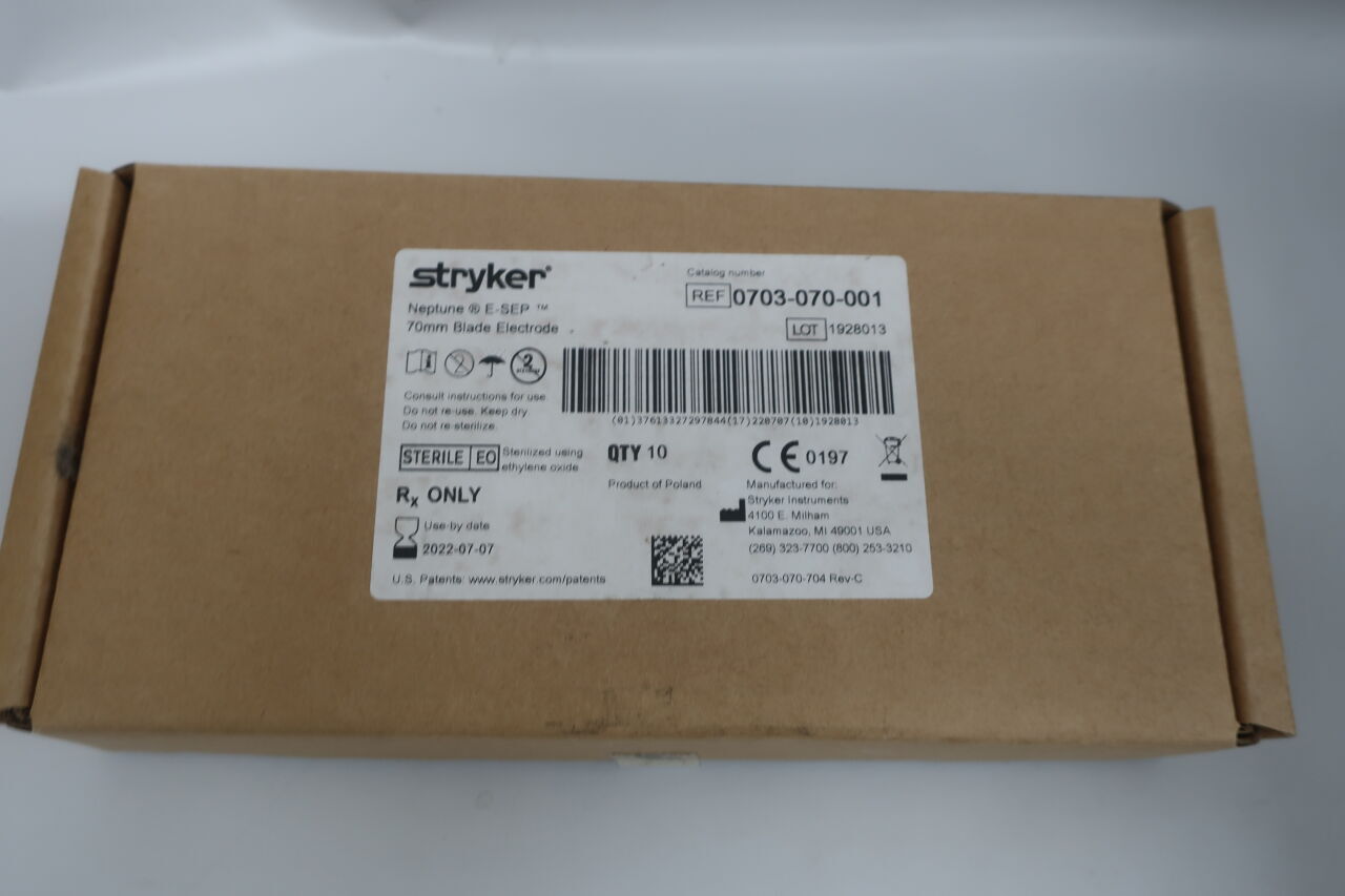 0703-070-001 - STRYKER - Neptune E-SEP 70mm Blade Electrode, (BX/10) - ( Expiry Date: 2022-07-07 )