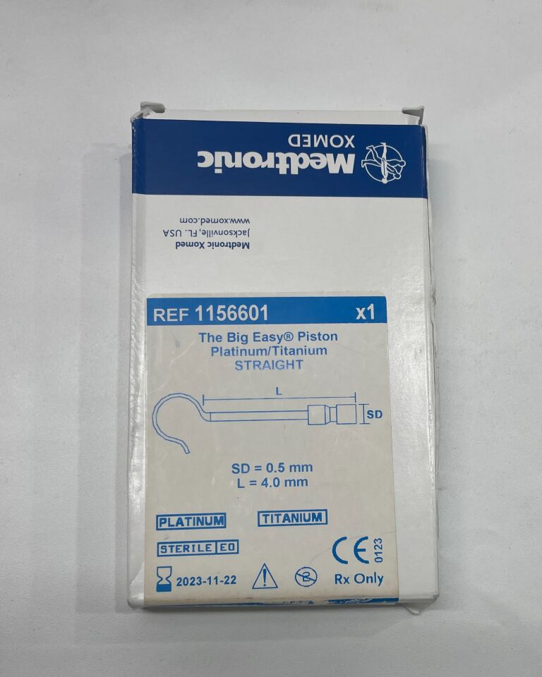 1156601 - MEDTRONIC - the big easy piston, straight 0.5mm x 1.25mm x 4mm, (BX/1) - ( Expiry Date: 2023-11-22 )