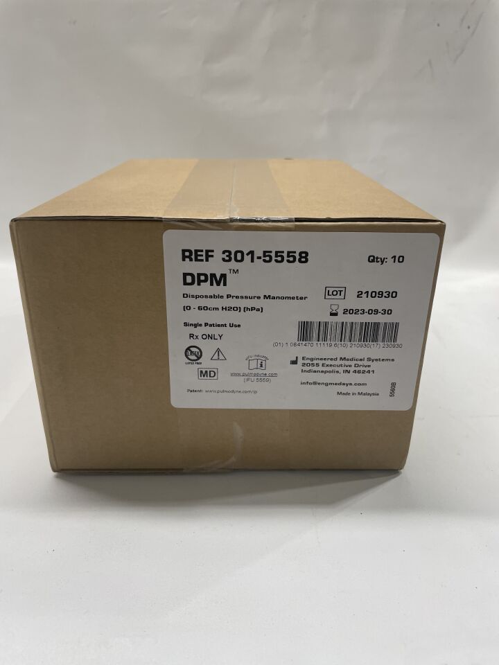 301-5558 - ENGINEERED - pressure manometer (0-60cm h20) (hpa), (BX/10)