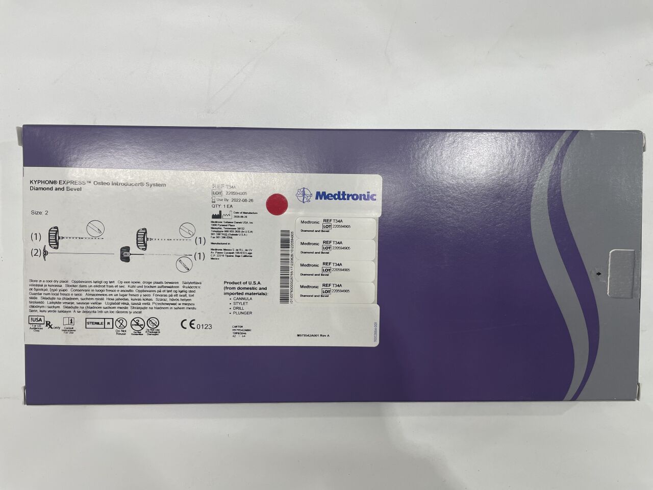 T34A - MEDTRONIC - kyphon express osteo introducer system, diamond and bevel, size 2, () - ( Expiry Date: 2022-08-26 )