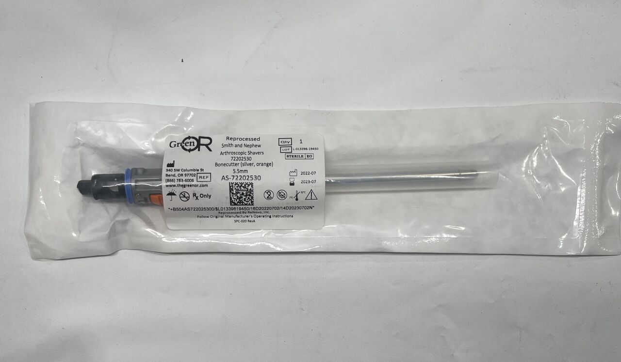 REPAS-72202530 - SMITH & NEPHEW - Reprocessed Arthroscopic Abraders 4 Magnets , 5.5MM x 130MM Elite Acromioblaster Barrel Bur ( Blue , Brick Red ) , () - ( Expiry Date: )