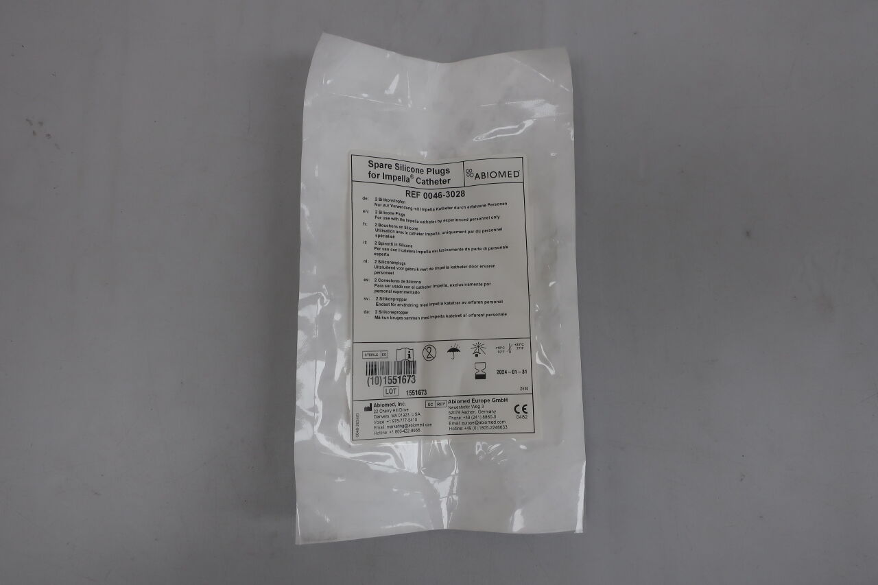 0046-3028 - ABIOMED - Spare Silicone Plugs for Impella Catheter , (EA) - ( Expiry Date: 2024-01-31 )