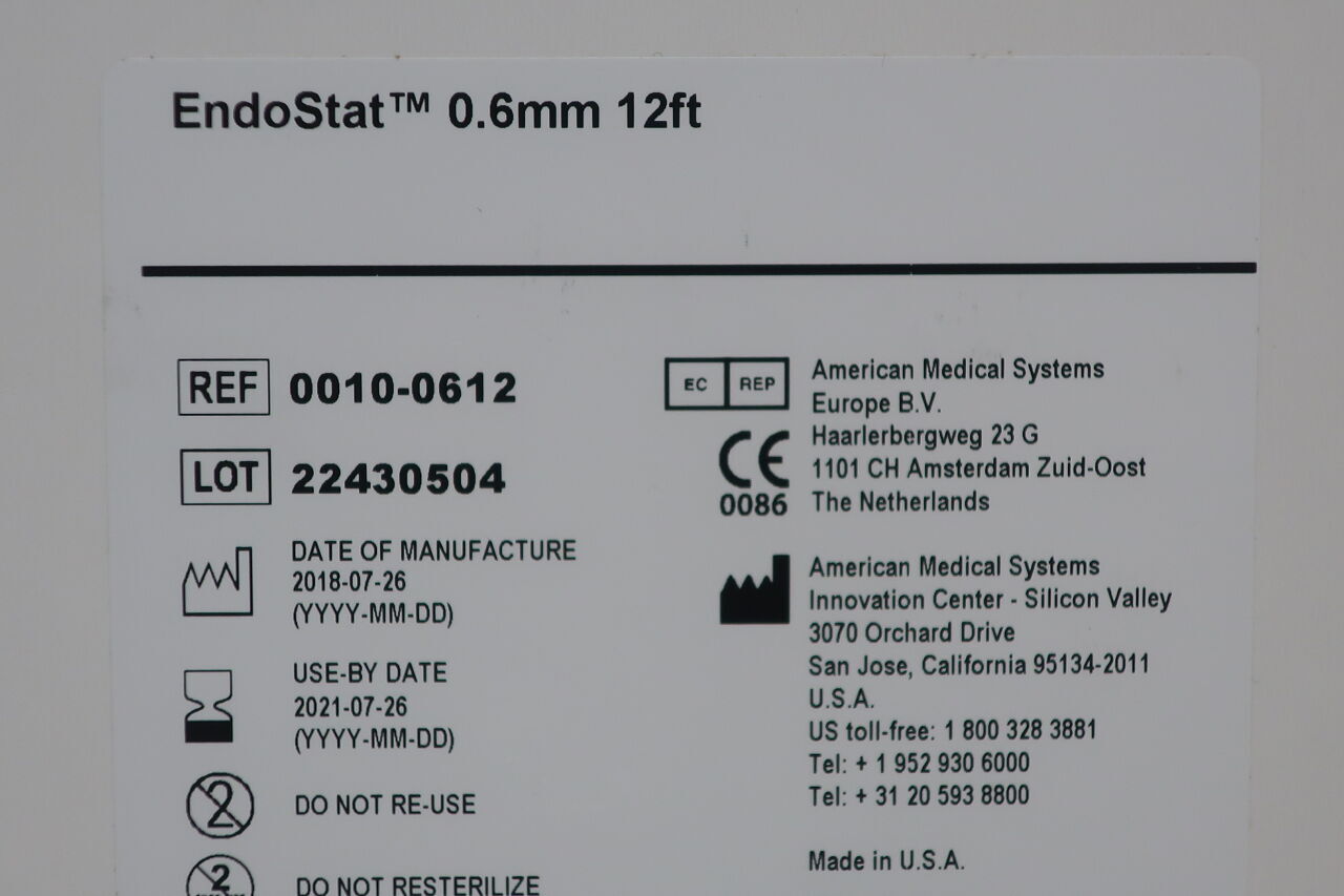 0010-0612 - AMS - ENDOSTAT 0.6MM x 12FT FIBER, (BX/1) - ( Expiry Date: 2021-07-26 )