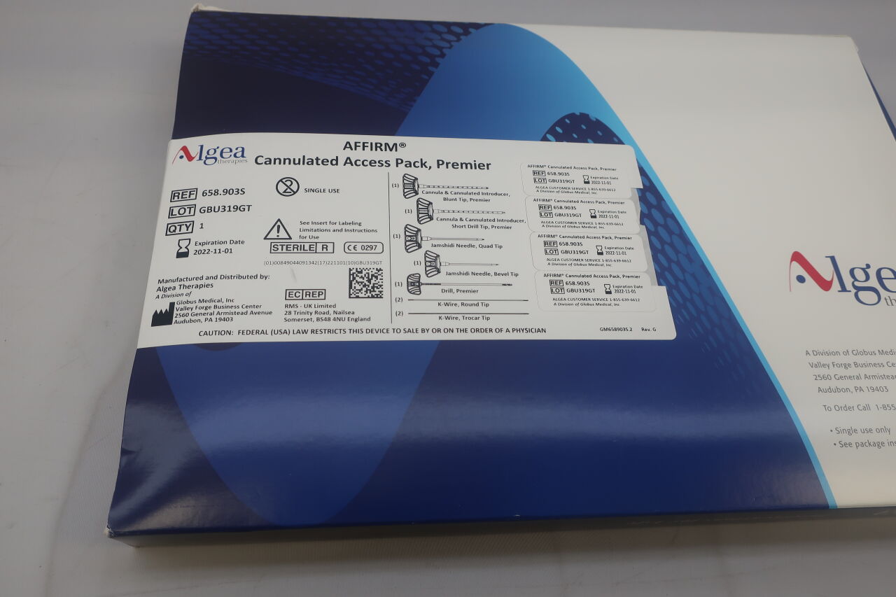 658.903s - ALGEA - AFFIRM Cannulated Access Pack, (BX/1) - ( Expiry Date: 2022-11-01 )