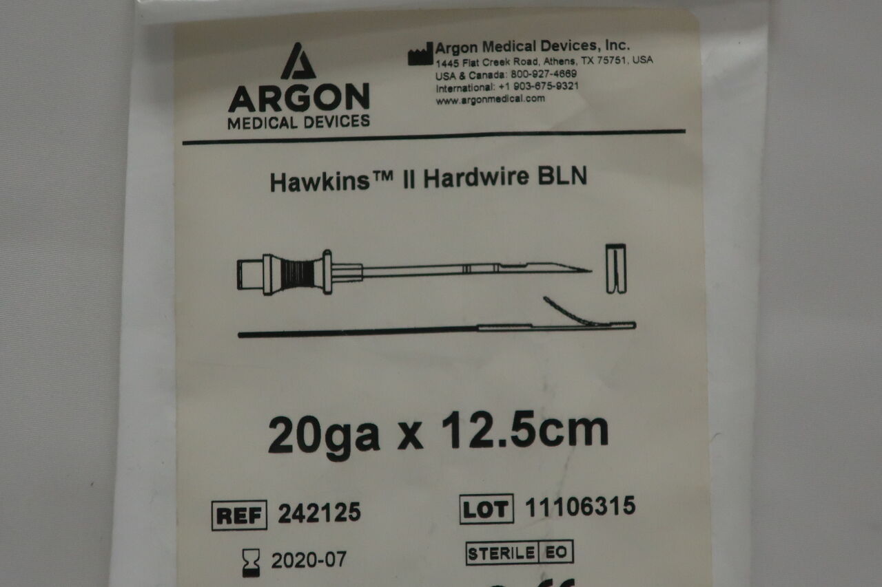 242125 - ARGON - Hawkins II Hardwire BLN 20Ga x 12.5cm, (EA) - ( Expiry Date: 2020-07-31 )