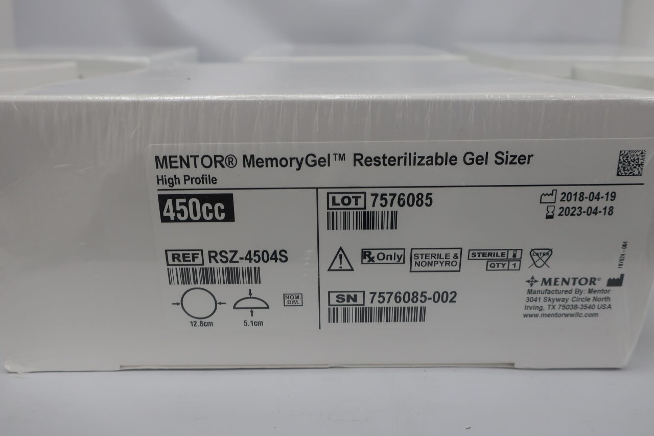 RSZ-4504S - MENTOR - MemoryGel High Profile, HP 450cc Gel Sizer, (BX/1) - ( Expiry Date: 2023-04-18 )