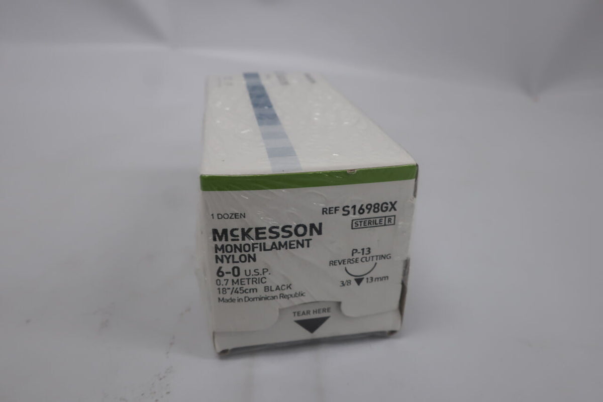 S1698GX - MCKESSON - suture *6-0 nylon 18 dsm13, (BX/12)