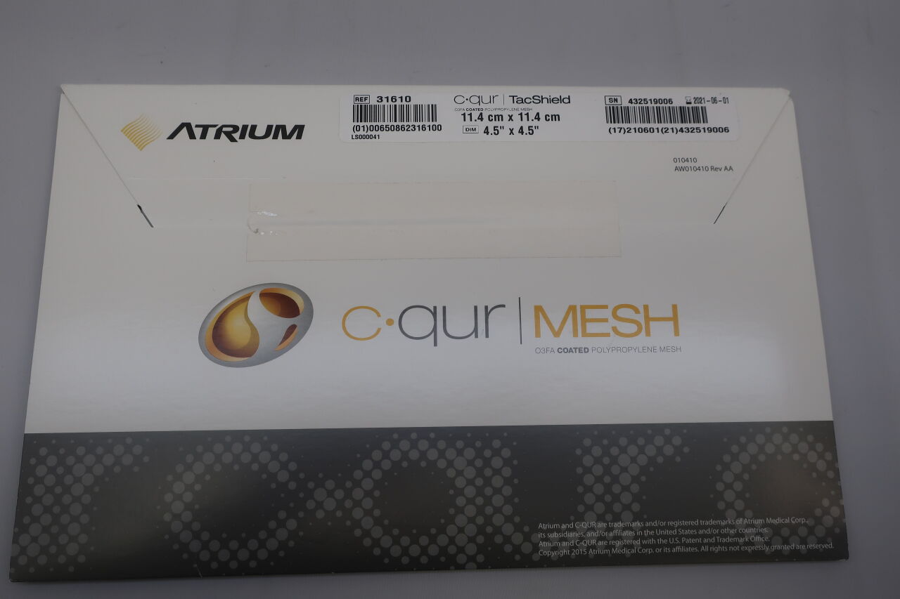 31610 - ATRIUM - C-QUR TACSHIELD Extra-gynaecological surgical mesh, (EA) - ( Expiry Date: 2021-06-01 )