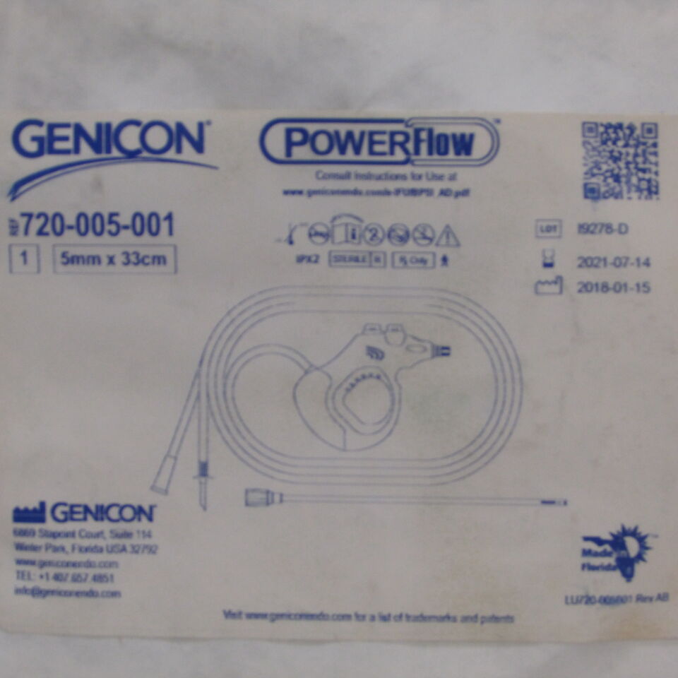720-005-001 - GENICON - Aquas PowerFlow Tube Set 5mm x 33cm , (EA) - ( Expiry Date: 2021-07-14 )
