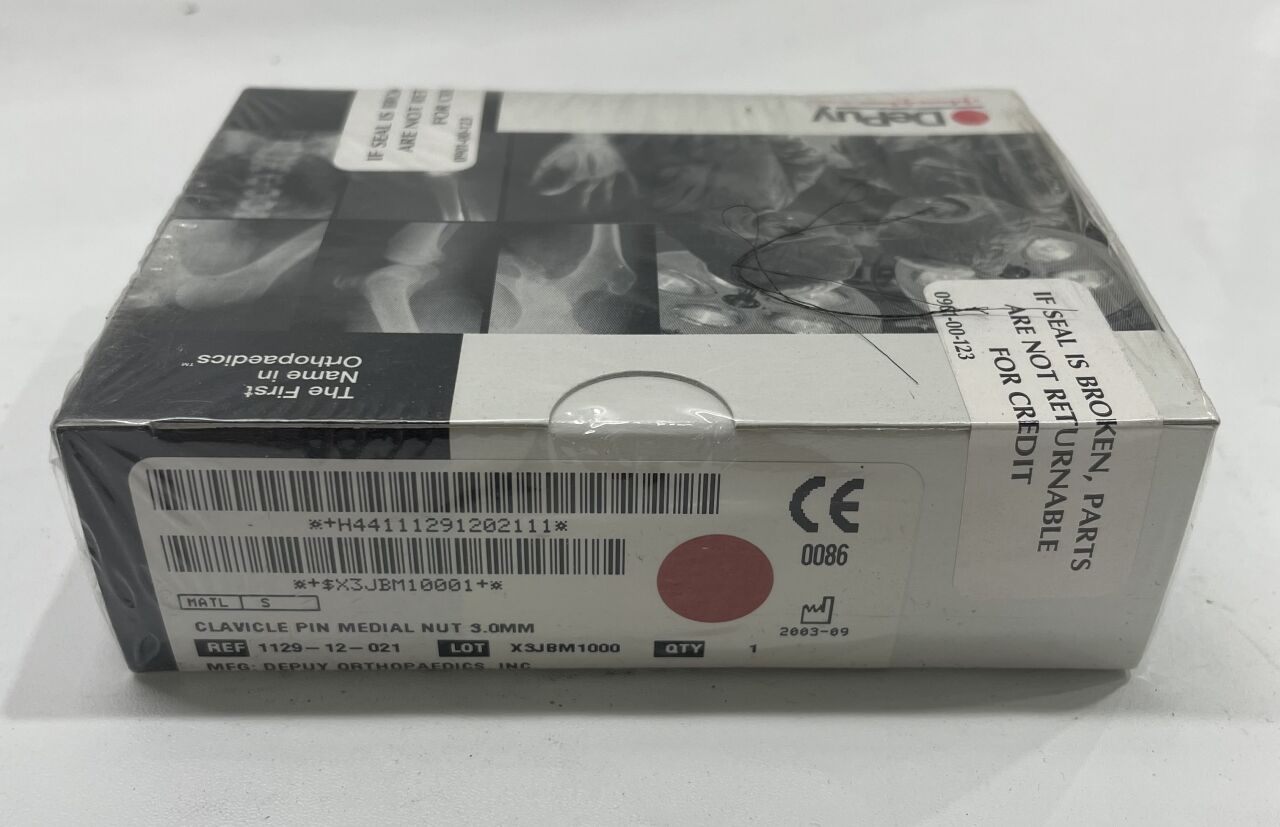 1129-12-021 - DEPUY - Clavicle Pin Medial Nut 3.0MM, (BX/1) - ( Expiry Date: 2002-02-05 )
