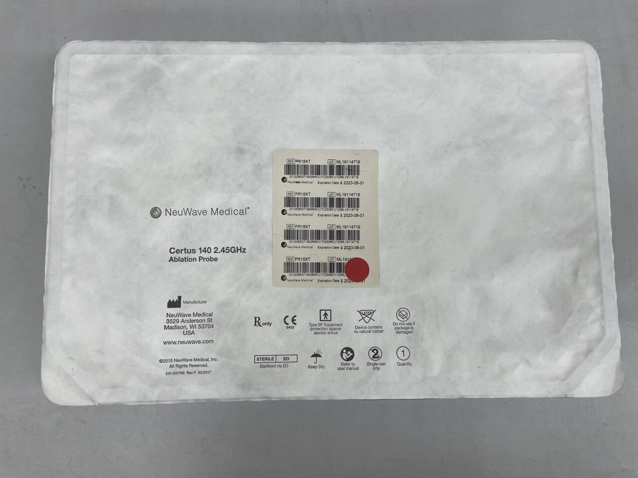PR15XT - NEUWAVE - Neuwave PR XT Single-Use Probe, 15 cm Length, (EA) - ( Expiry Date: 2023-08-01 )