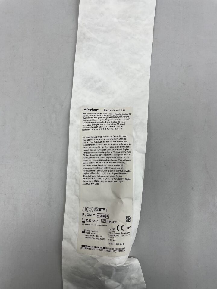 0606-516-000 - STRYKER - Revolution 90° Tibial Nozzle, (EA) - ( Expiry Date: 2022-12-01 )