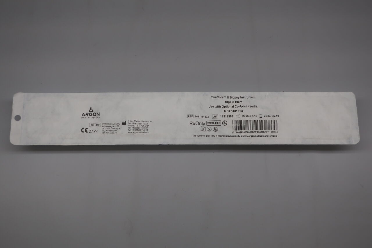 763118100X - ARGON - Tru-Core II Automatic Biopsy Instrument 18G x 10cm, (EA) - ( Expiry Date: 2023-05-19 )