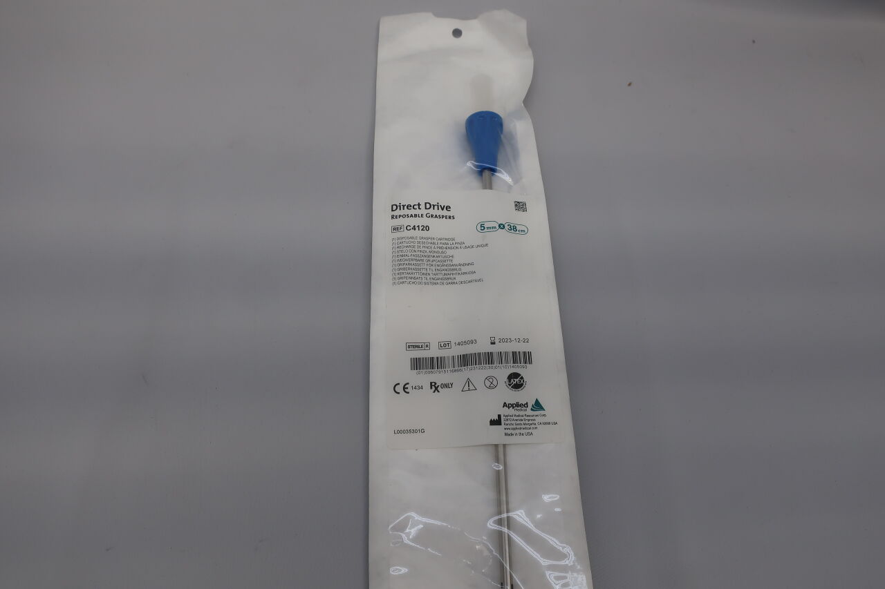 C4120 - APPLIED - Direct Drive Reposable Graspers 5mm x 38cm, (EA) - ( Expiry Date: 2023-12-22 )