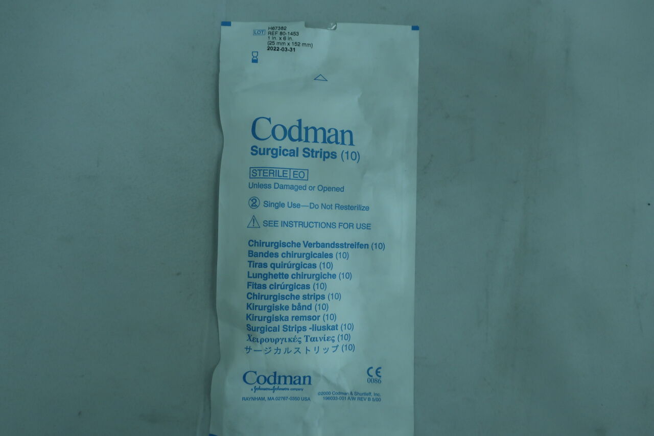 80-1453 - CODMAN - Surgical Strips 1inch x 6inch, () - ( Expiry Date: )