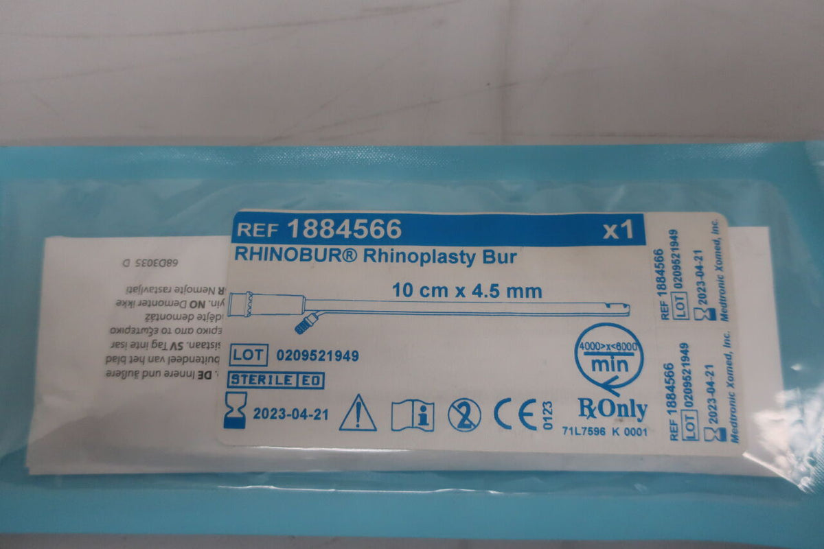 1884566 - MEDTRONIC - RhinoBur Rhinoplasty Burr, 4.5 mm dia. x 10 cm Length, (EA)