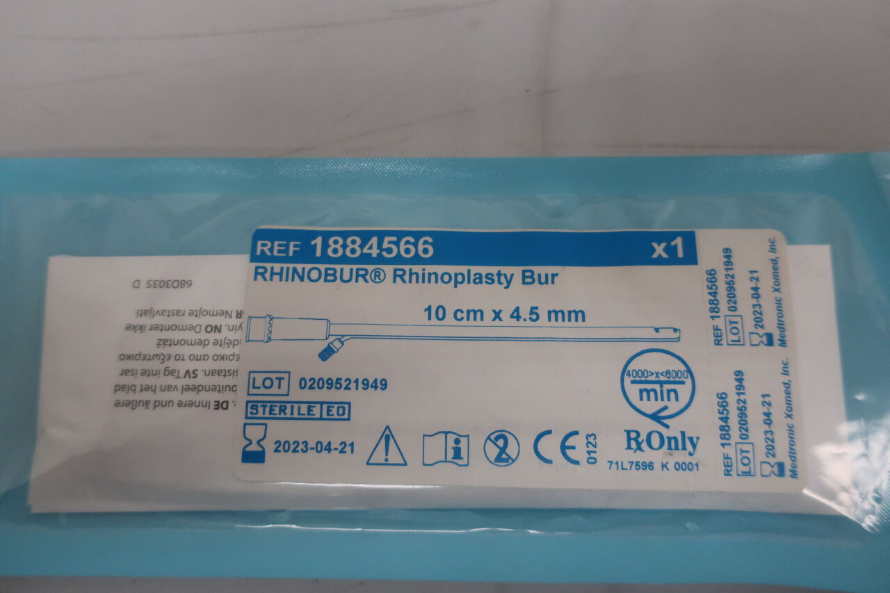 1884566 - MEDTRONIC - RhinoBur Rhinoplasty Burr, 4.5 mm dia. x 10 cm Length, (EA) - ( Expiry Date: 2023-04-21 )