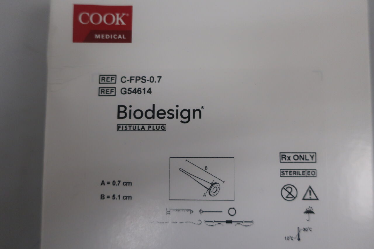 G54614 - COOK - Biodesign Fistula Plug Set, 0.7 cm Size, (BX/1) - ( Expiry Date: 2023-12-02 )