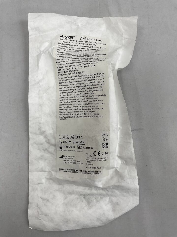 0210-010-100 - STRYKER - Punta coaxial de limpieza ósea con protector suave (unidades) - (Fecha de caducidad: 01/08/2025)