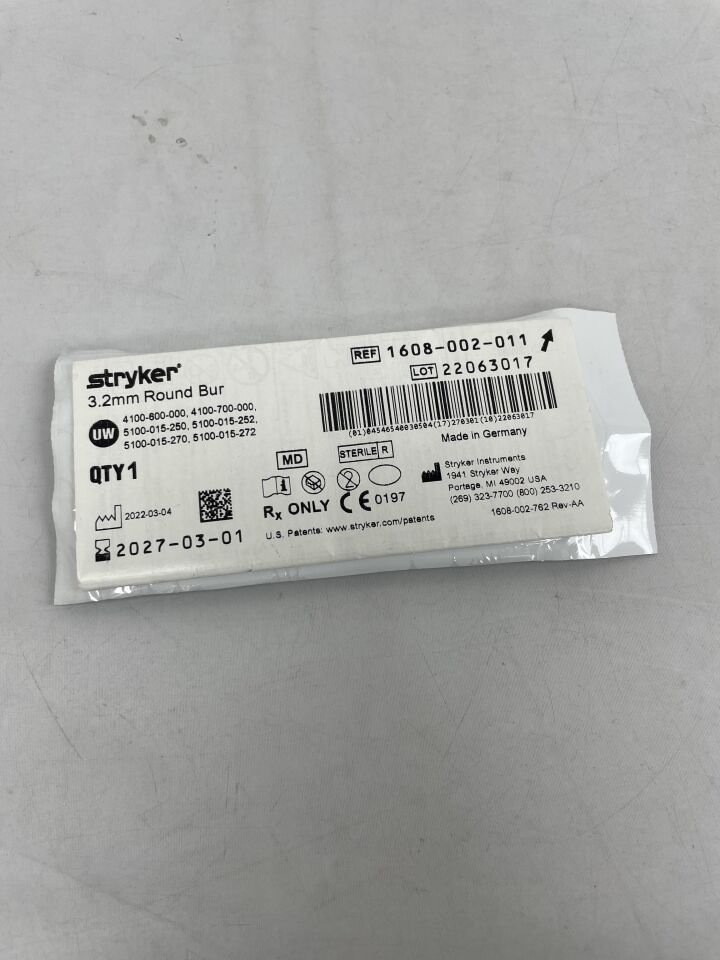 1608-002-011 - STRYKER - 3.2mm Round Bur , ( EA ) - ( Expiry Date : 2027-03-01 )