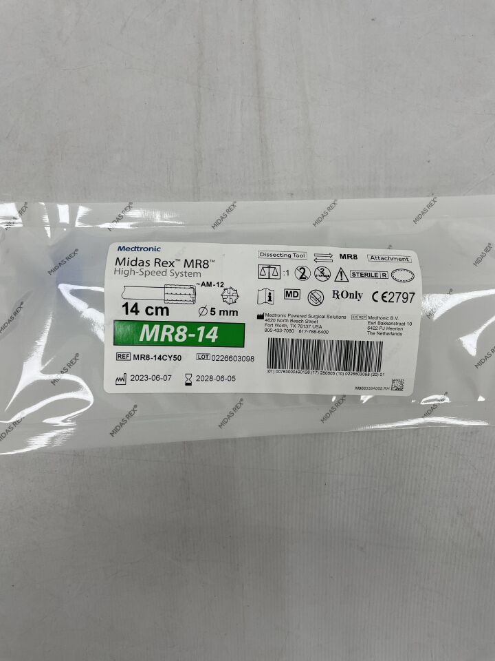 MR8-14CY50 - MEDTRONIC - Midas Rex TOOL MR8-14CY50 MR8 14CM CYL 5MM , ( EA ) - ( Expiry Date : 2028-06-05 )