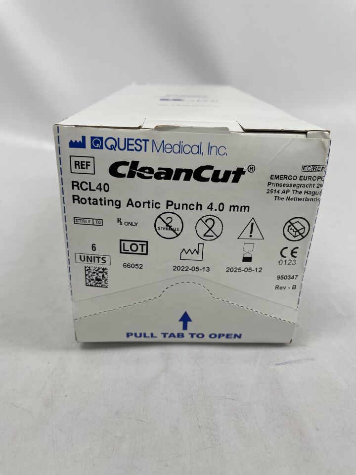 RCL40 - QUEST - Clean Cut Rotating Aortic Punch 4.0mm , ( BX/6 ) - ( Expiry Date : 2025-05-12 )