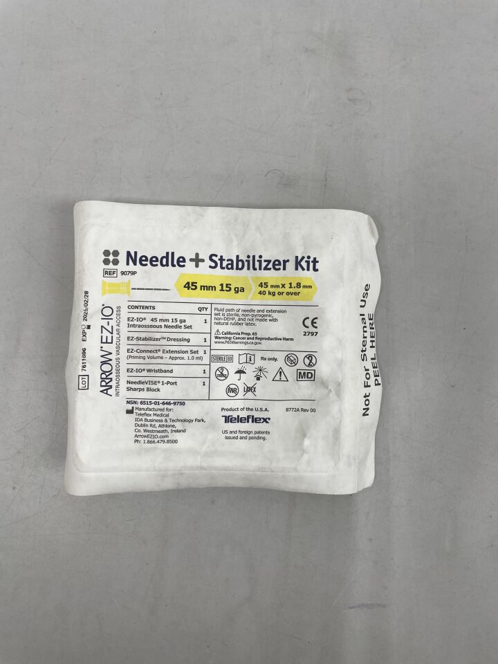 9079P - TELEFLEX - Arrow EZ-IO 骨內血管通路 45mm x 1.8mm,(EA)-(有效期至:2025-02-28)