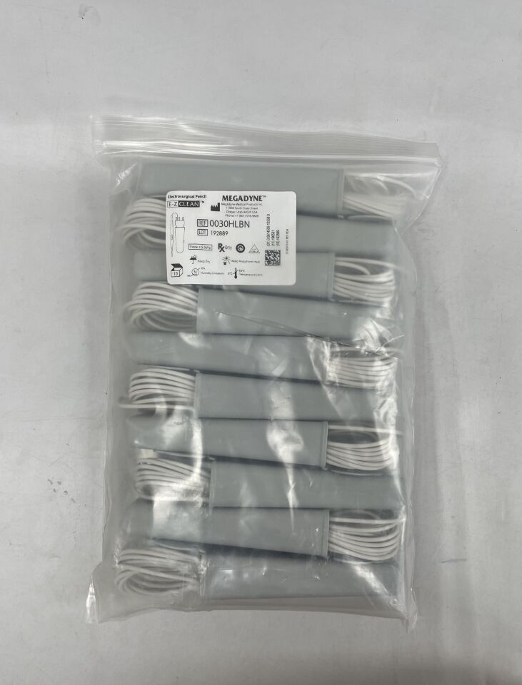 0030HLBN - MEGADYNE - E-Z Clean Electrosurgical Pencil Rocker Switch, 15 foot (4.6 m) Cord Holster Bulk Non Sterile, (pk/10) - ( Expiry Date: 2099-12-31 )