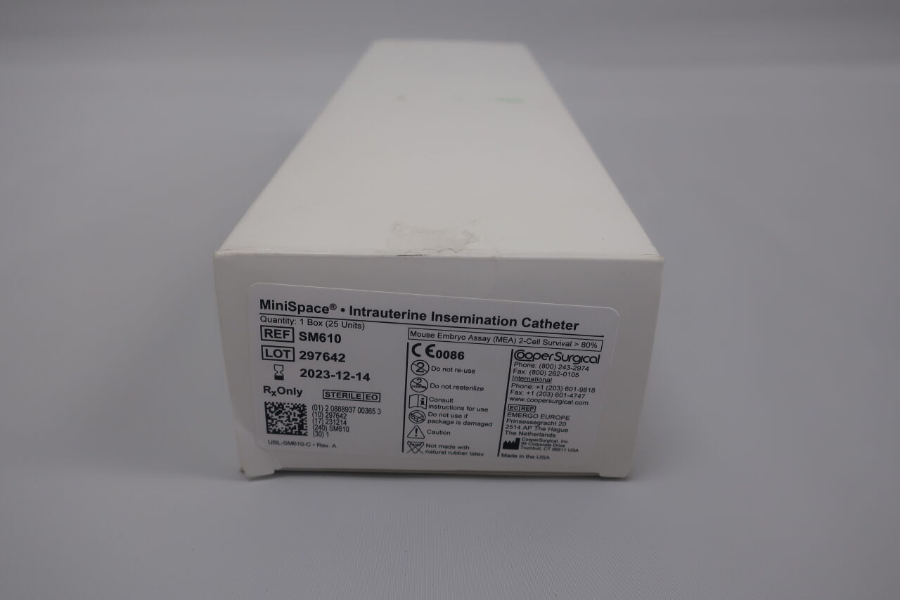 SM610 - COOPER SURGICAL - Minispace Intrauterine Insemination Catheter, 17.2 cm x 1.6 mm, (BX/25) - ( Expiry Date: 2023-12-14 )