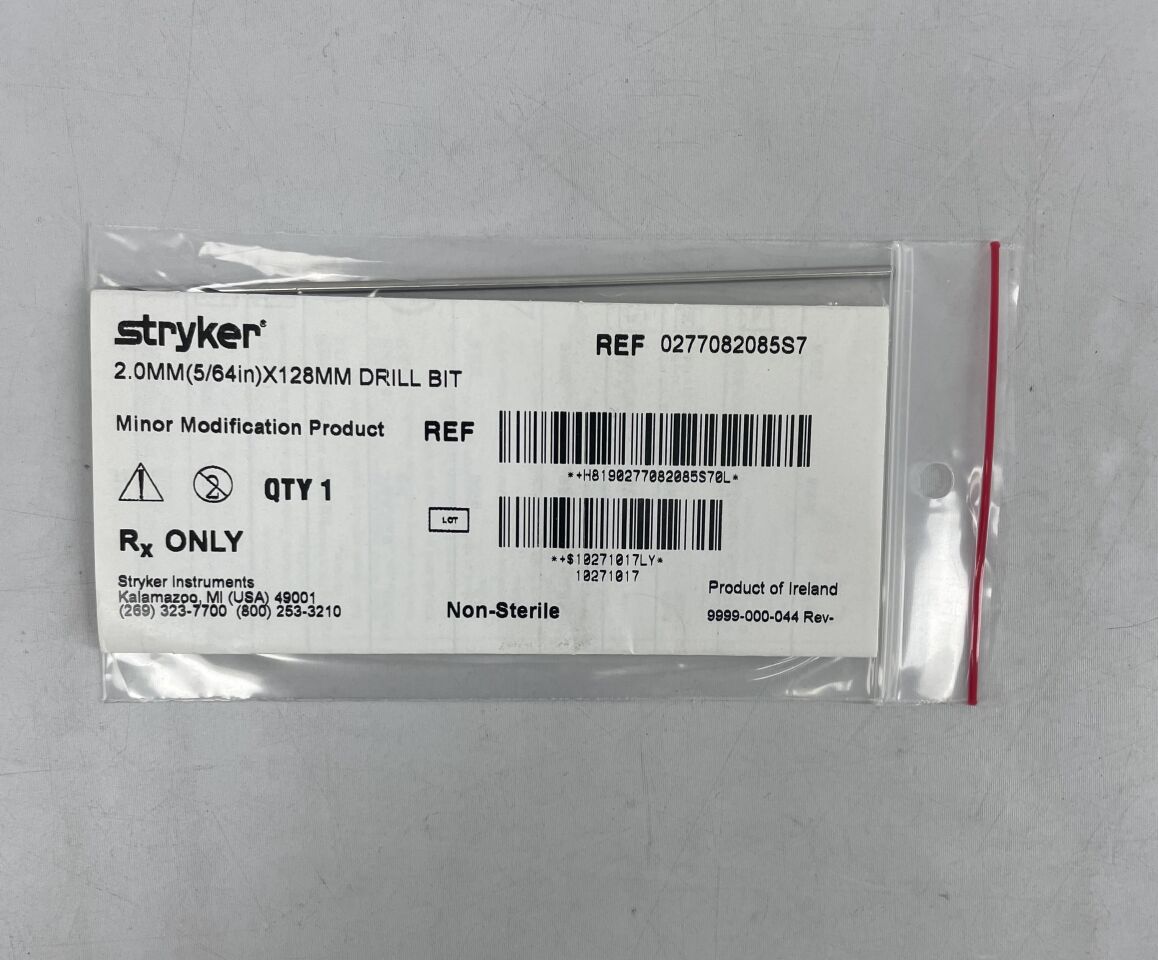 027708205S7 - STRYKER - 2.0mmx128mm drill bit, (EA) - ( Expiry Date: 2020-01-01 )