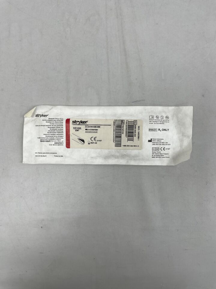 0290-648-000 - STRYKER - 4.0mm ENT MicroDebrider Aggressive, (EA) - ( Expiry Date: 2021-08-01 )