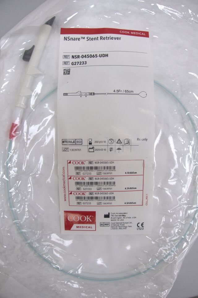 G27233 - COOK - NSnare Stent Retriever 4.5F x 65cm, (EA) - ( Expiry Date: 2021-02-15 )