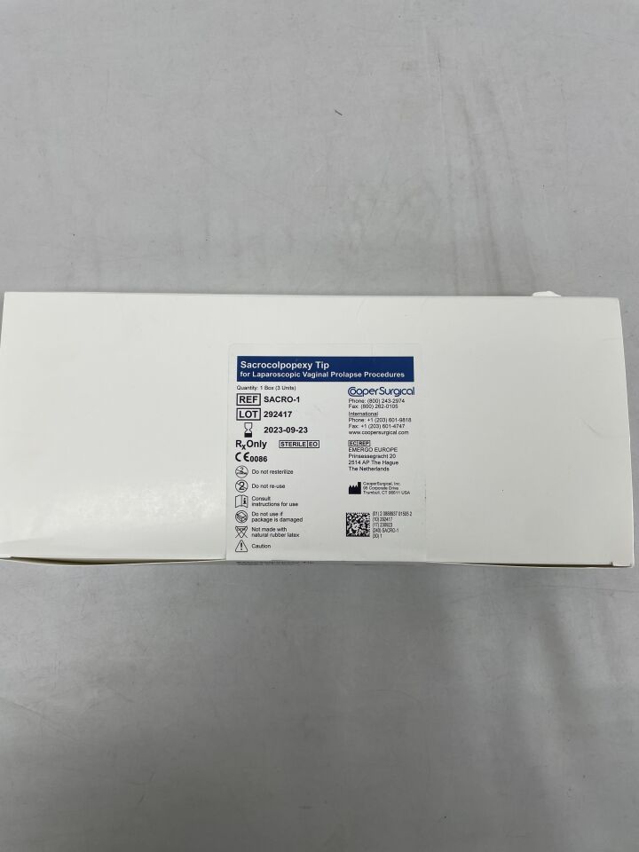 SACRO-1 - COOPER SURGICAL - Sacrocolpopexy Tip, Large, for Laparoscopic Vaginal Prolapse Procedures, (EA) - ( Expiry Date: 2023-09-23 )