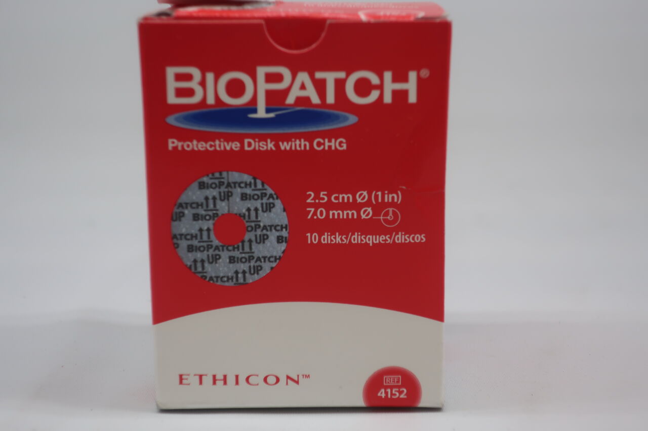 4152 - ETHICON - BioPatch Protective Disk, 2.5 cm, 7 mm Center Hole, () - ( Expiry Date: 2022-04-10 )