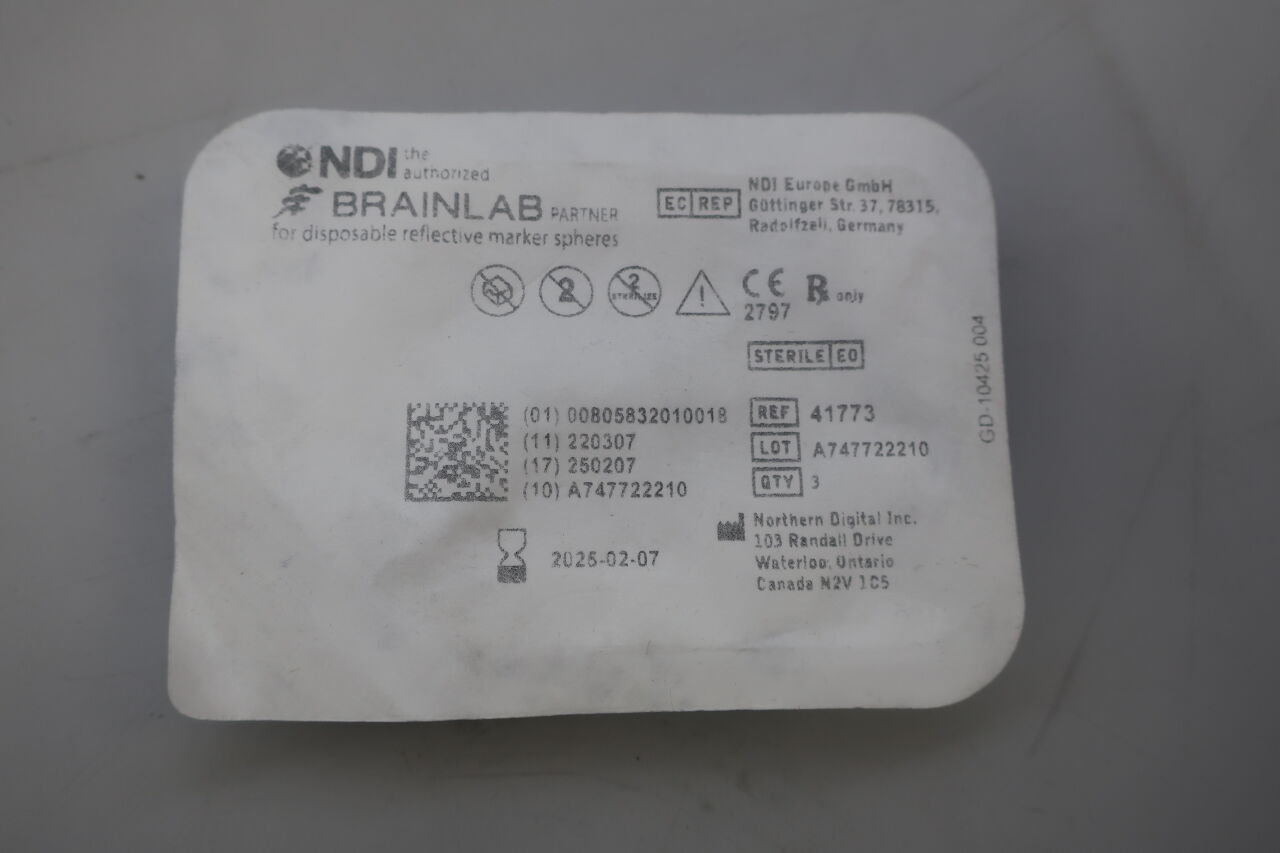 41773 - NDI - BRAINLAB for disposable reflective marker spheres, () - ( Expiry Date: 2023-03-27 )