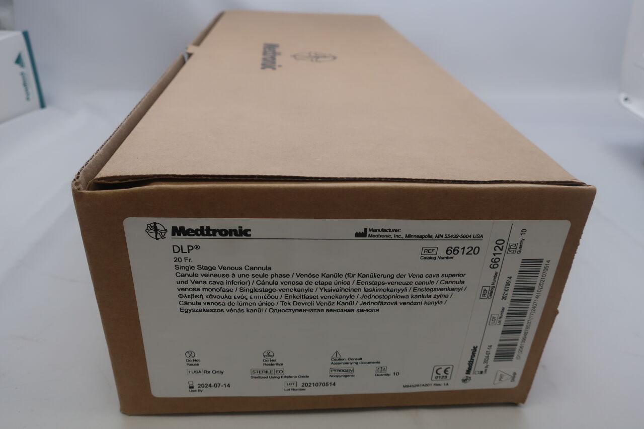 66120 - MEDTRONIC - DLP Single Stage Venous Cannula Straight, 20F, (BX/10) - ( Expiry Date: 2024-01-27 )