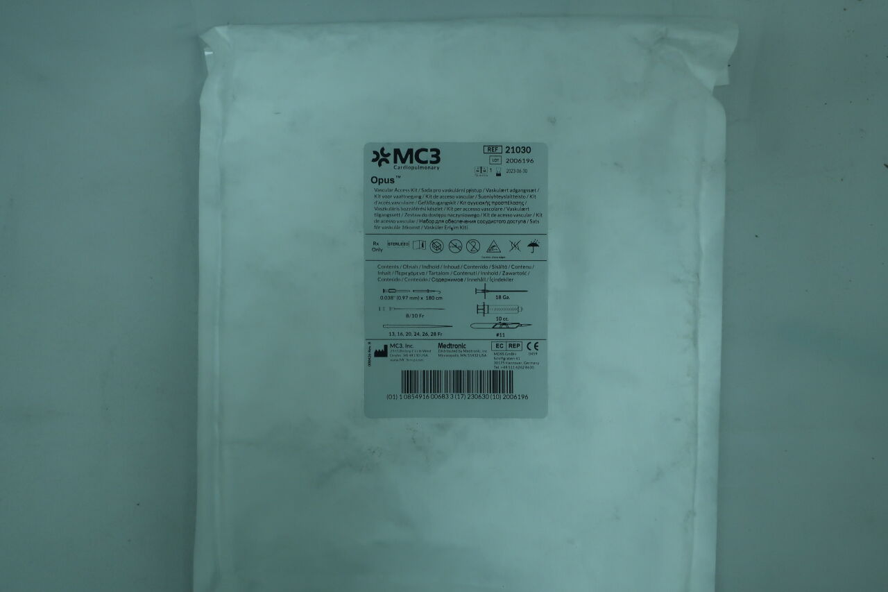21030 - MEDTRONIC - MC3 Opus Vascular Access Kit, 18G, 0.038" X 180CM, () - ( Expiry Date: 2023-06-30 )