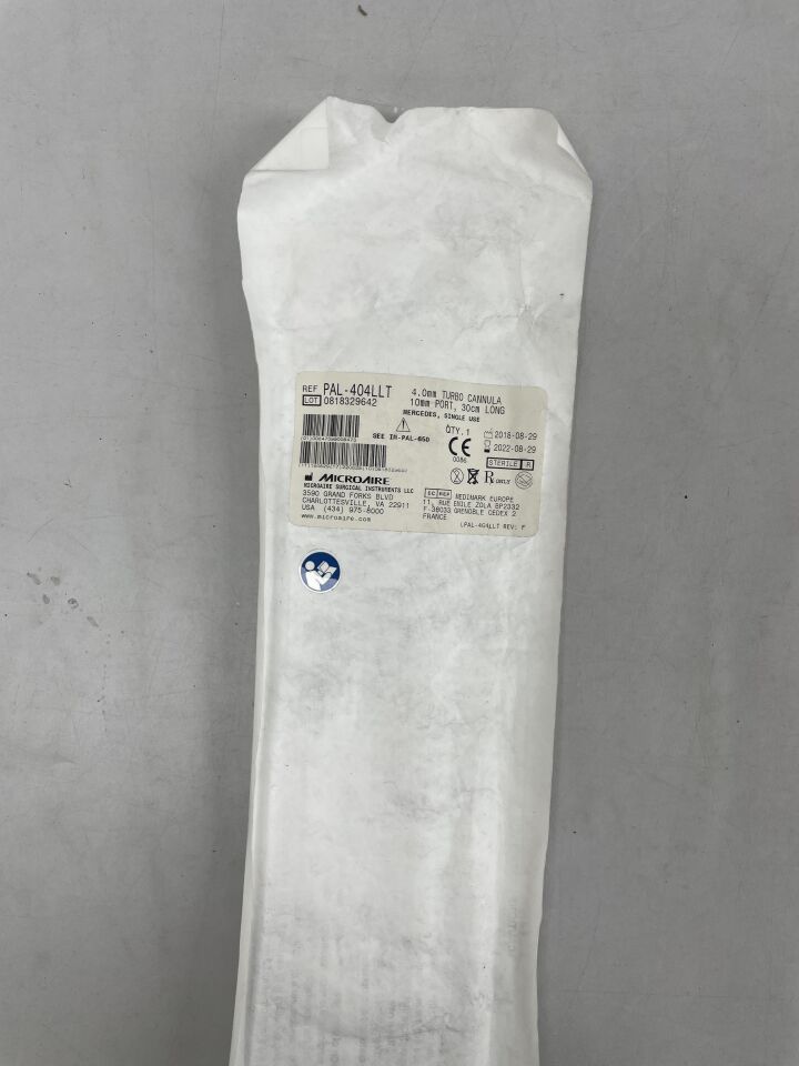 PAL-404LLT - MICRO-AIRE - Mercedes Turbo Cannula, 4.0 mm, 10mm port, 30cm Long, (EA) - ( Expiry Date: 2022-08-29 )