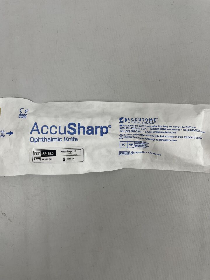 SP 15.0 - ACCUTOME - AccuSharp Ophthalmic Knife, straight, 5.0, (EA) - ( Expiry Date: 2023-10-01 )