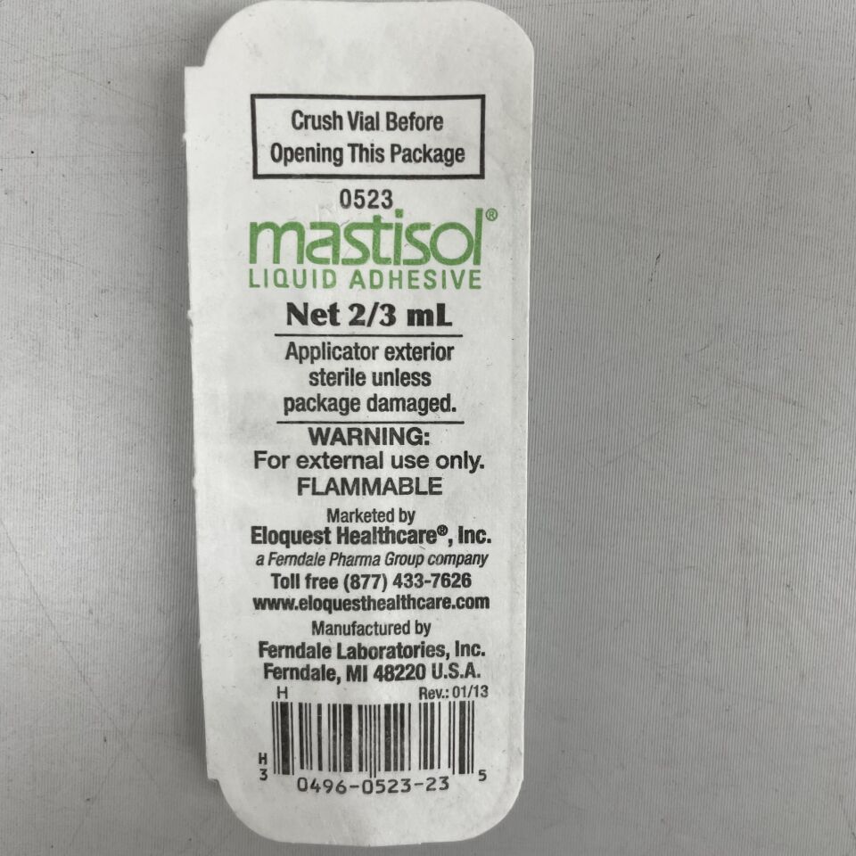 0496-0523-48 - FERNDALE PHARMA - Mastisol Liquid Adhesive, 2/3mL, () - ( Expiry Date: 2019-12-11 )