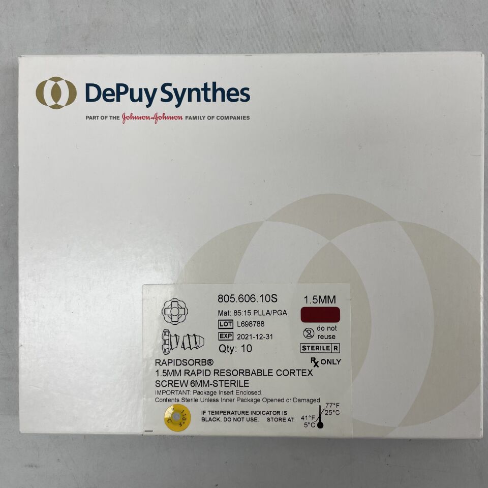 805.606.10S - SYNTHES - Rapidsorb 1.5MM RAPID RESORBABLE CORTEX SCREW 6MM, (BX/1) - ( Expiry Date: 2021-12-31 )