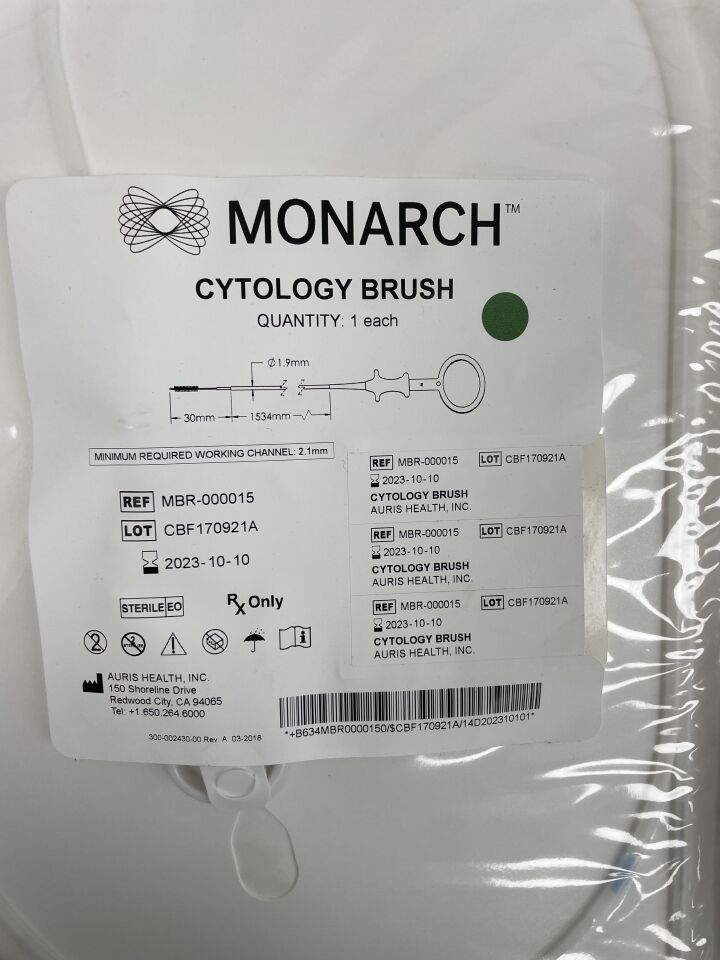 MBR-000015 - MONARCH - Cytology Brush 1.9mm dia, 30MM x 534MM, (EA) - ( Expiry Date: 2023-03-13 )